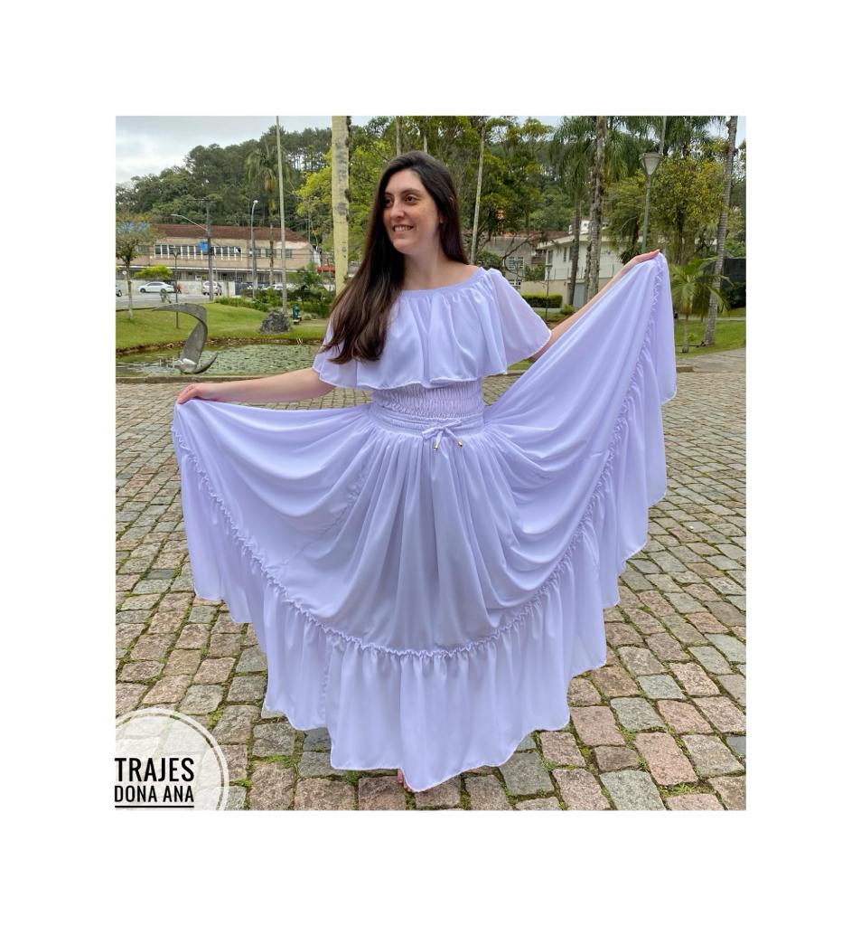 Conjunto de crepe 7,5 de roda branco 