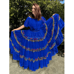 Traje Azul com fita colorida e medalha Traje Azul com fita colorida e medalha