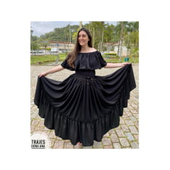 Conjunto de crepe 7,5 de roda Preto 